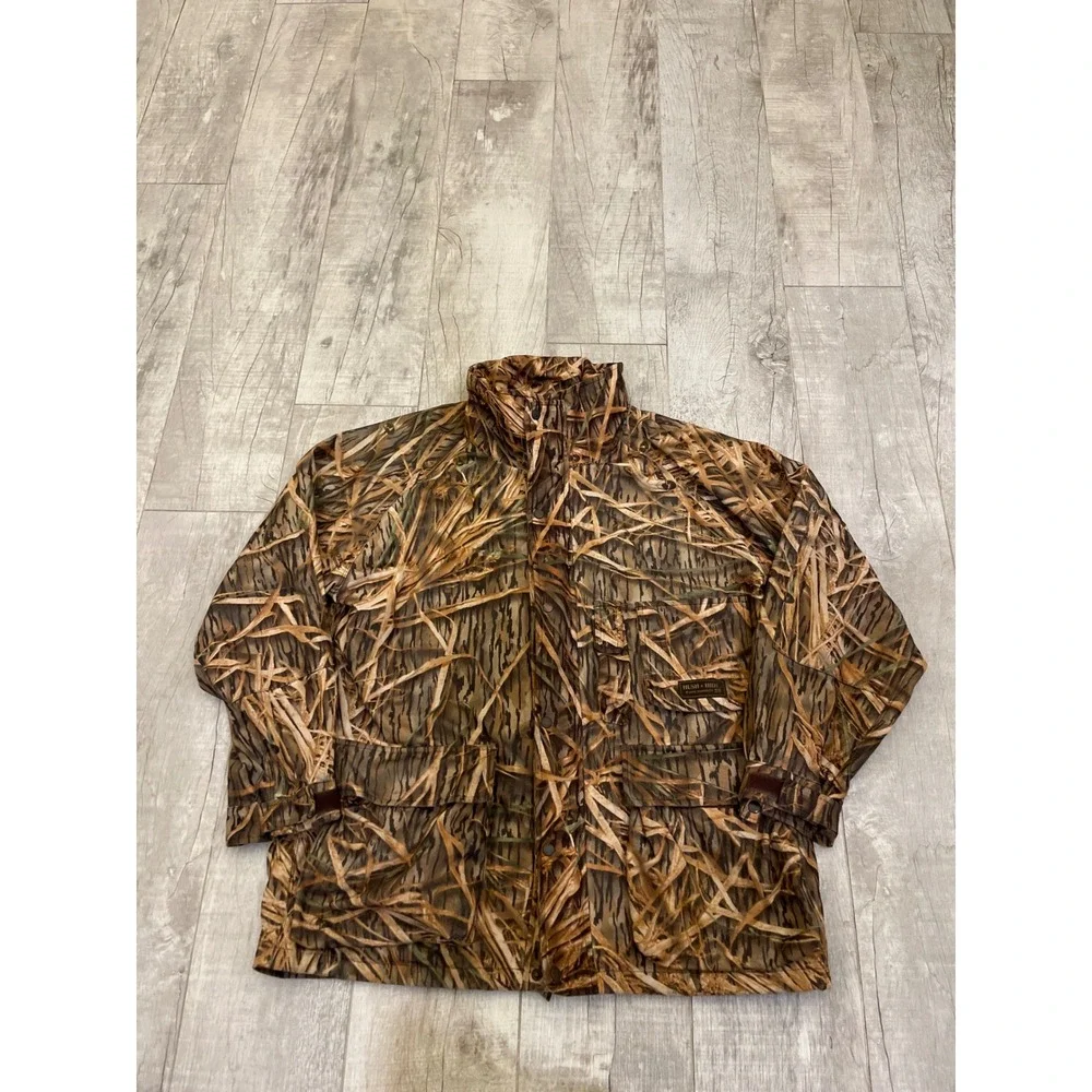 Hush‎ Hide Mossy Oak Shadow Grass Camo Hunting Jacket Mens L Core Resources